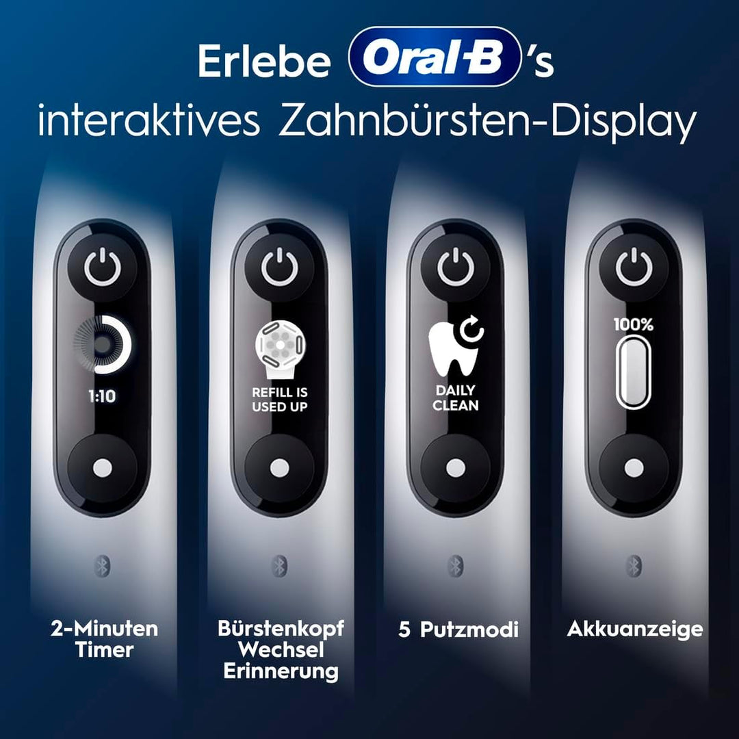 Oral-B iO Series 6 Elektrische Zahnbürste/Electric Toothbrush, 2 Aufsteckbürsten, 5 Putzmodi für Zah