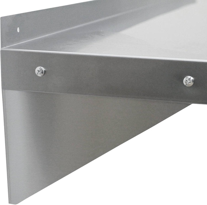 KuKoo Gastronomie Edelstahl Wandregal Küchenregal Edelstahlregal mit Gratis 2 x Mikrofasertuch 900mm