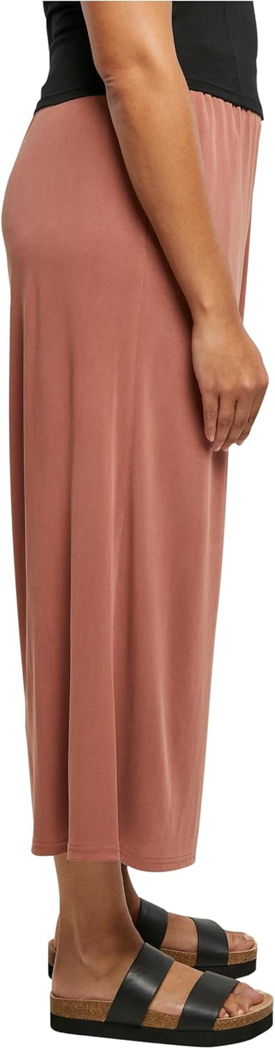 Urban Classics Damen Hose Ladies Modal Culotte, weite 3/4 Hose für Frauen mit elastischem Bund in vi