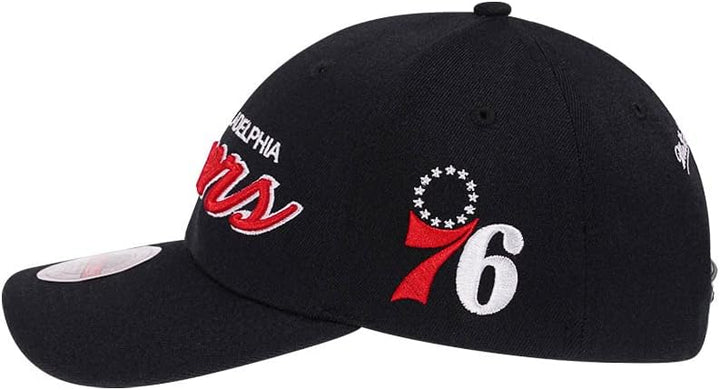 Mitchell & Ness Philadelphia 76Ers Team Ground Red Line Solid Flex Snapback Cap