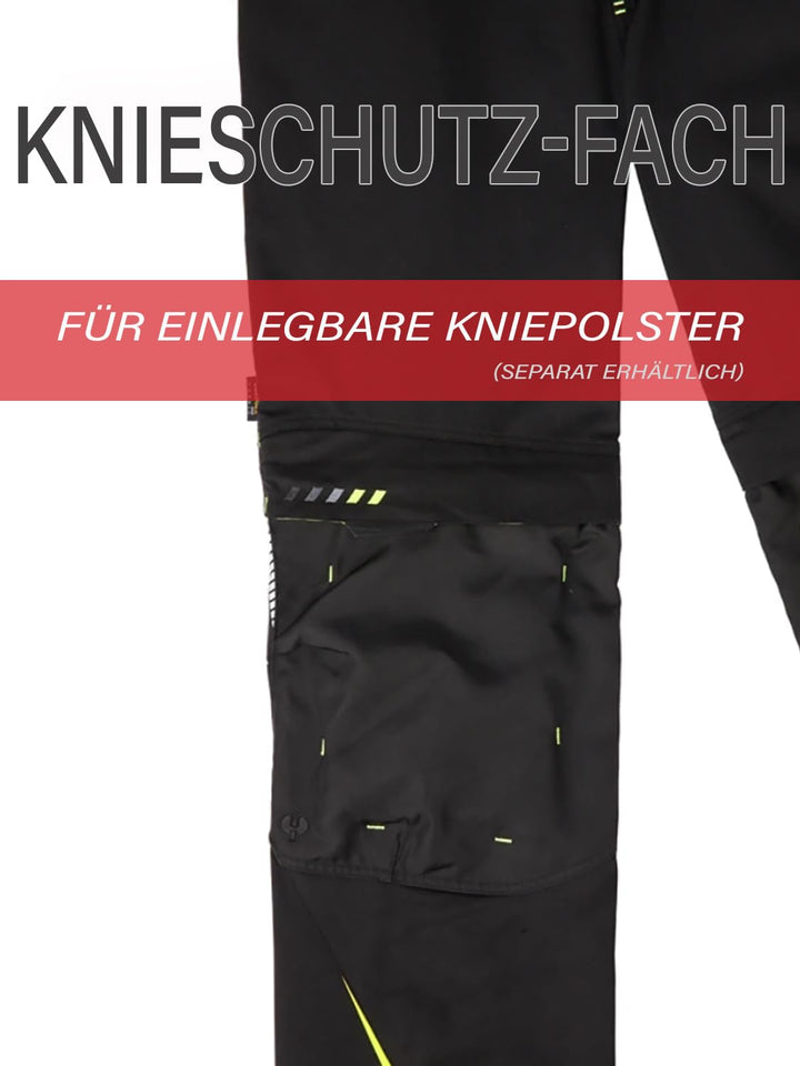 Engelbert Strauss 65511 Hose e.s.motion 2020, Qualitative Arbeitskleidung, Mehrfarbig (Schwarz/Gelb)