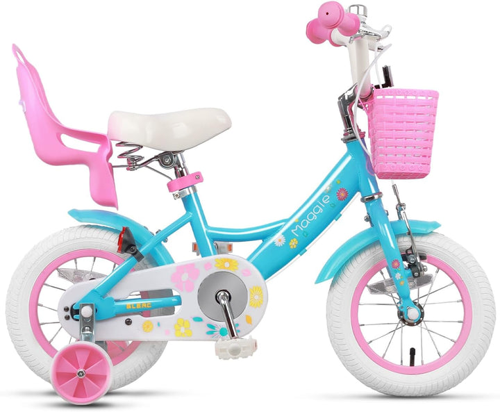 Glerc Maggie 12 14 16 20 Zoll KinderFahrrad für 2-12 Jahre Mädchenfahrrad alt mit Puppe-Sitz &amp; Stütz