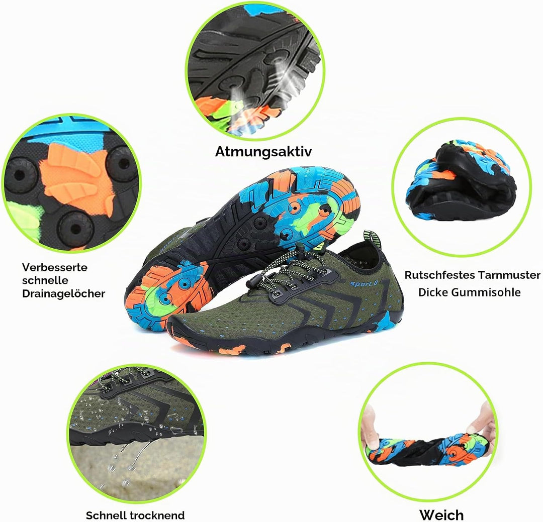 SAGUARO Badeschuhe Strandschuhe Aquaschuhe Wasserschuhe Surfschuhe Schwimmschuhe für Damen Herren Ki