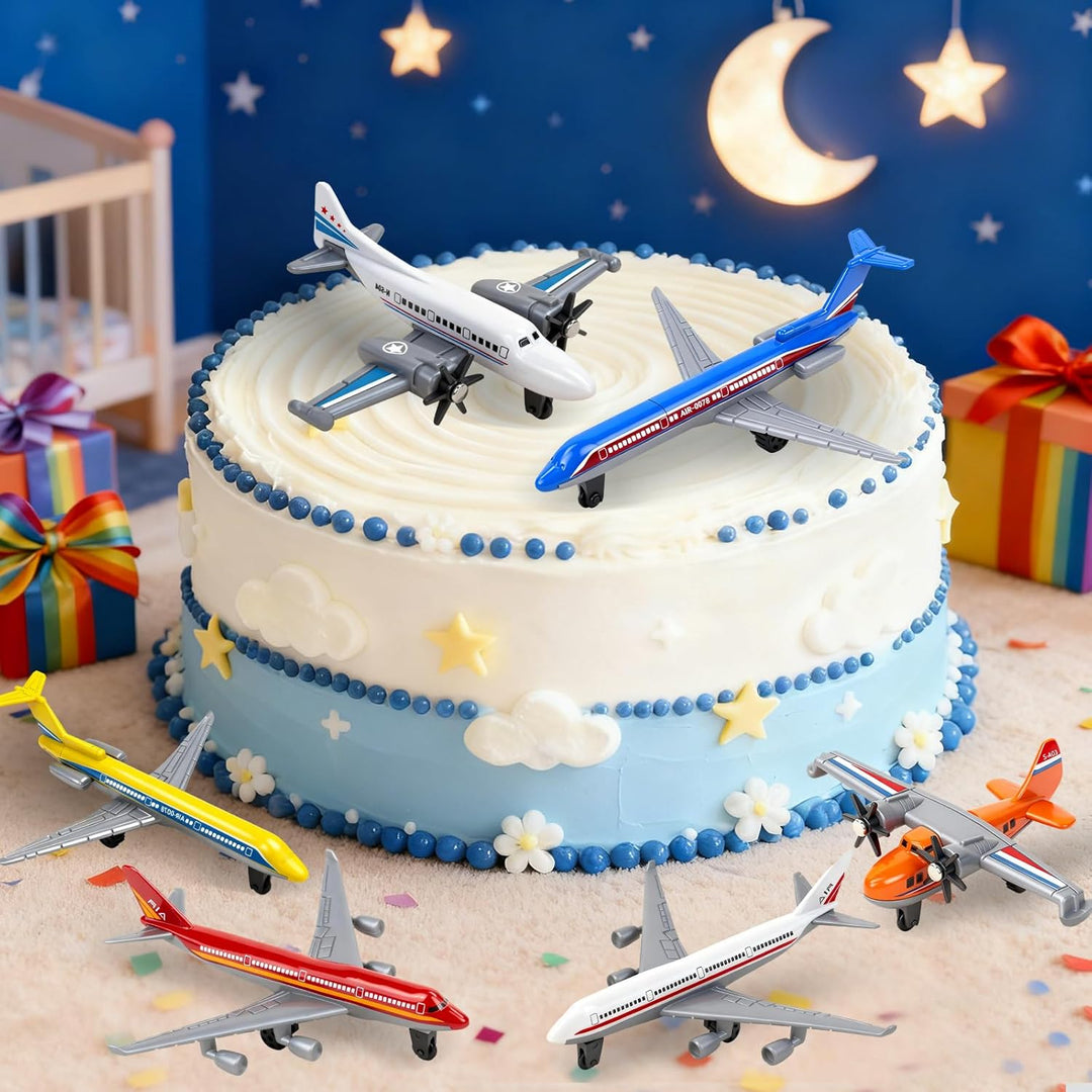 YongnKids 18 Pack Spielzeug Flugzeug, Diecast für Jungen Alter 3 4-7 8-12, Legierung Flugzeuge Model