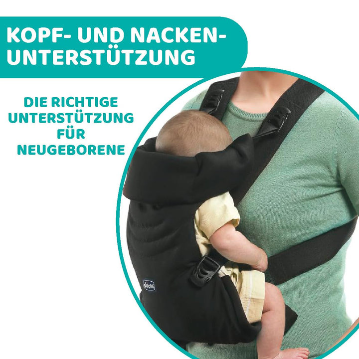 Chicco Easyfit Ergonomischer Babytrage für Neugeborene von der Geburt bis 9 kg, einfache und intuiti