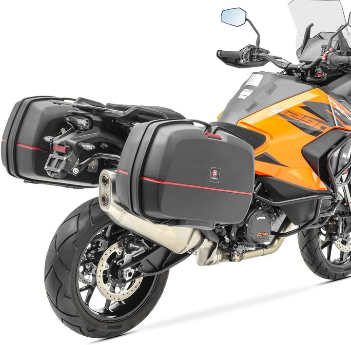 Motorrad Koffer Bagtecs TB8S Seitenkoffer 2x45 Liter + Anbauadapter