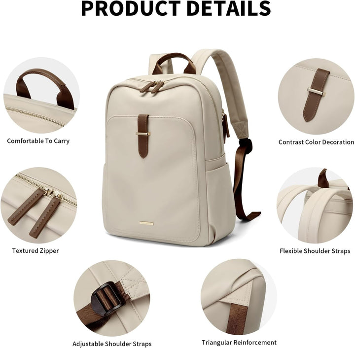 GOLF SUPAGS Laptop Rucksack Damen Elegant 16 Zoll Schulrucksack Herren Arbeit Rucksack mit Laptopfac