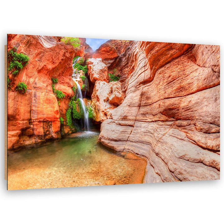 Wandbild Natur Modern Deko Kunst Bilder Felsen Orange 90x60 cm