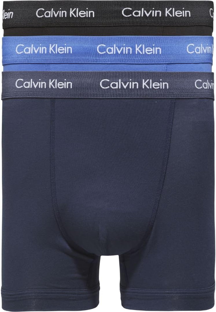 Calvin Klein Herren 3er Pack Boxershorts Trunks Unterwäsche XL Multicolour (C-black/Blu/Blu Other Ve