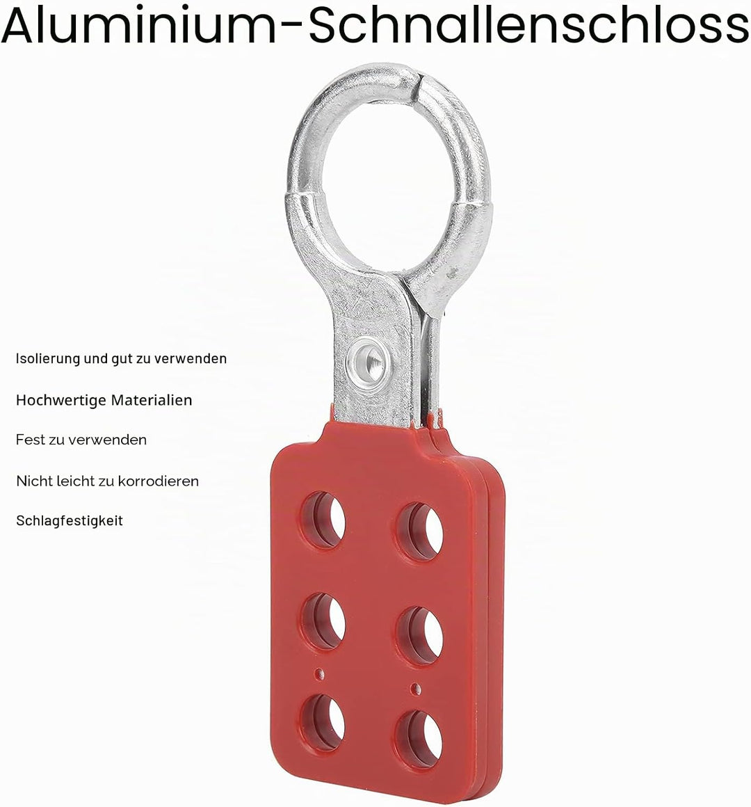 10 Stück Verriegelungshaspe, 6 Löcher Aluminium Lock Out Haspe Sicherheitsschloss Haspen Lock lockin