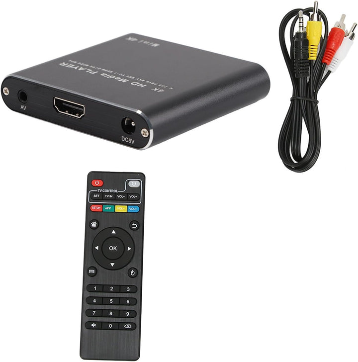 ciciglow HD Video Player, 4K, Streaming Media Player, Unterstützt PPT, PDF, Eingebauter 4G Speicher,