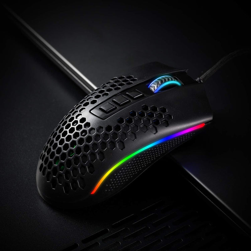 Redragon M808 Storm Leichtgewicht RGB Gaming Maus, 85g Ultraleichte Waben Design - 12.400 DPI Optisc