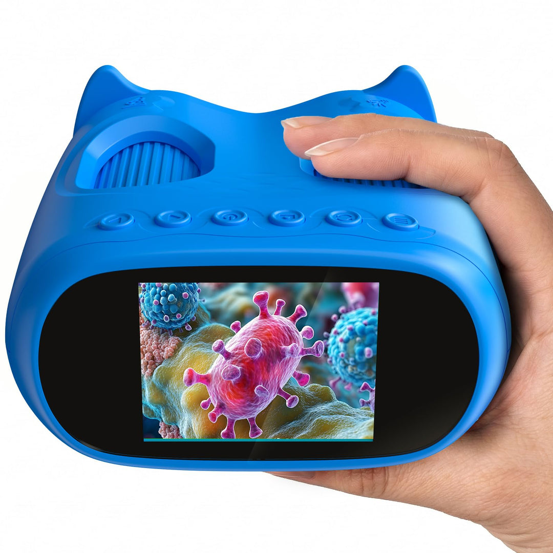 1000X Tragbares Digital Mikroskop für Kinder: 2-in-1 Mikroskop & Teleskop mit 4K 2,0" IPS Display, T
