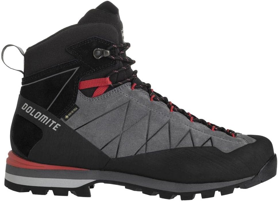 Dolomite Herren Crodarossa Hi GTX Stiefel Bootsschuh 43 1/3 EU Grau Rot Gunmetal Grey Fiery Red, 43