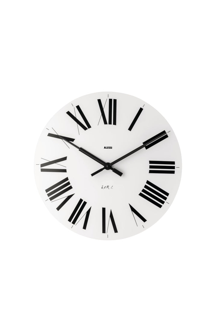 Alessi 12 W Firenze, Wanduhr aus ABS, Quarzwerk, weiss ,, Ø 36 cm
