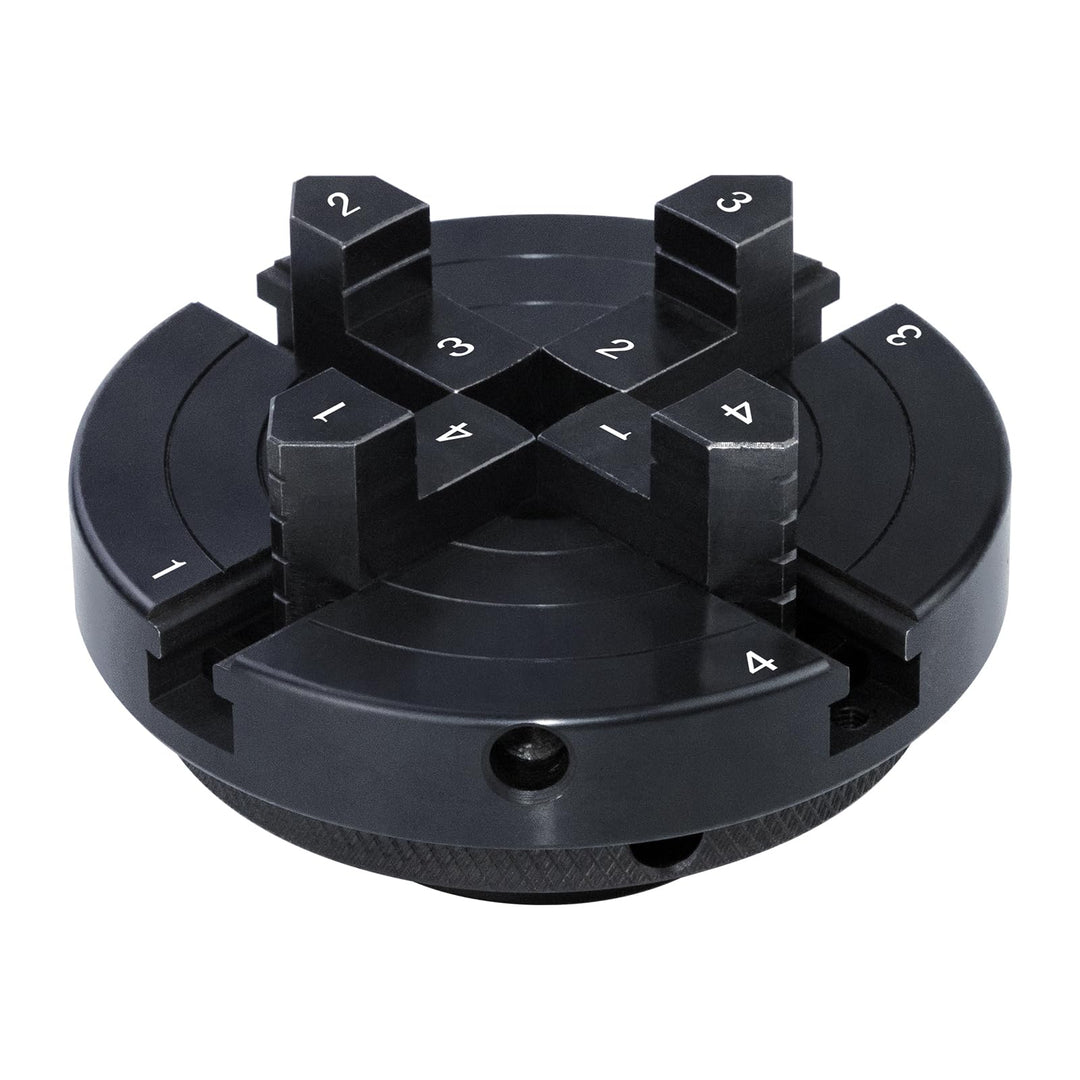 DEEFIINE 100MM Backenfutter Drechselfutte,4-Backen selbstzentrierend Spannfutter Drehfutter Drechsel