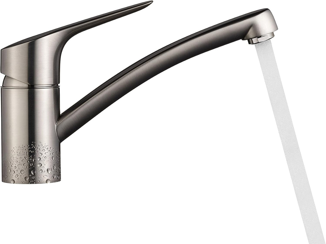 Hansgrohe 13860000 MySport S Spültischarmatur, für Küchenspülen, mit 360 ° schwenkbarem Auslauf, gra