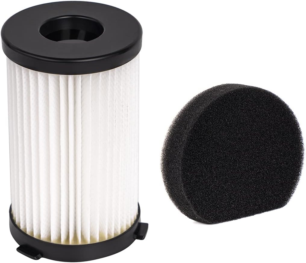 YanBan 4 HEPA-Filter + 4 Schwamm Kompatibel mit MooSoo D600/D601 iwoly V600, für Ariete Handy Force