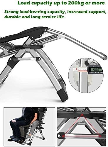 Sonnenliege Klappbar, Liegestuhl, Extra gross Gartenliege, für Patio-Garten-Strand-Pool, mit Kissen-