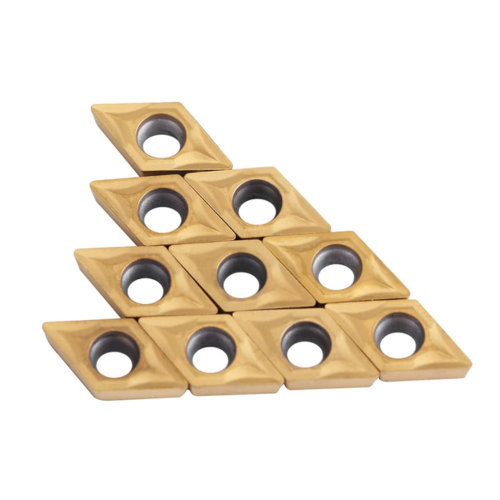 10pcs CNC Hartmetall Einsatzschneider DCMT070204 US735 DCMT51.51 Wendeplatten für Drehmeissel mit Bo