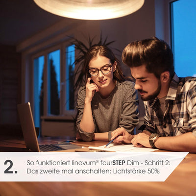 linovum 10 Stück fourSTEP Einbauleuchten LED schwenkbar dimmen ohne Dimmer - LED GU10 5W neutralweis