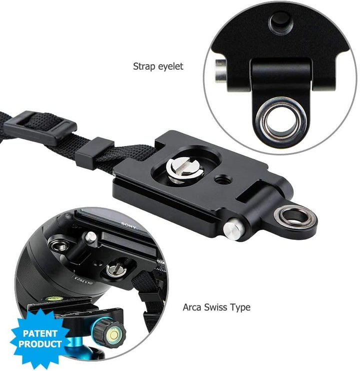 JJC Handschlaufe HS-ML1M Mit Arca Swiss Typenschild, Schwarz, Mit Arca Swiss Typenschild, Schwarz