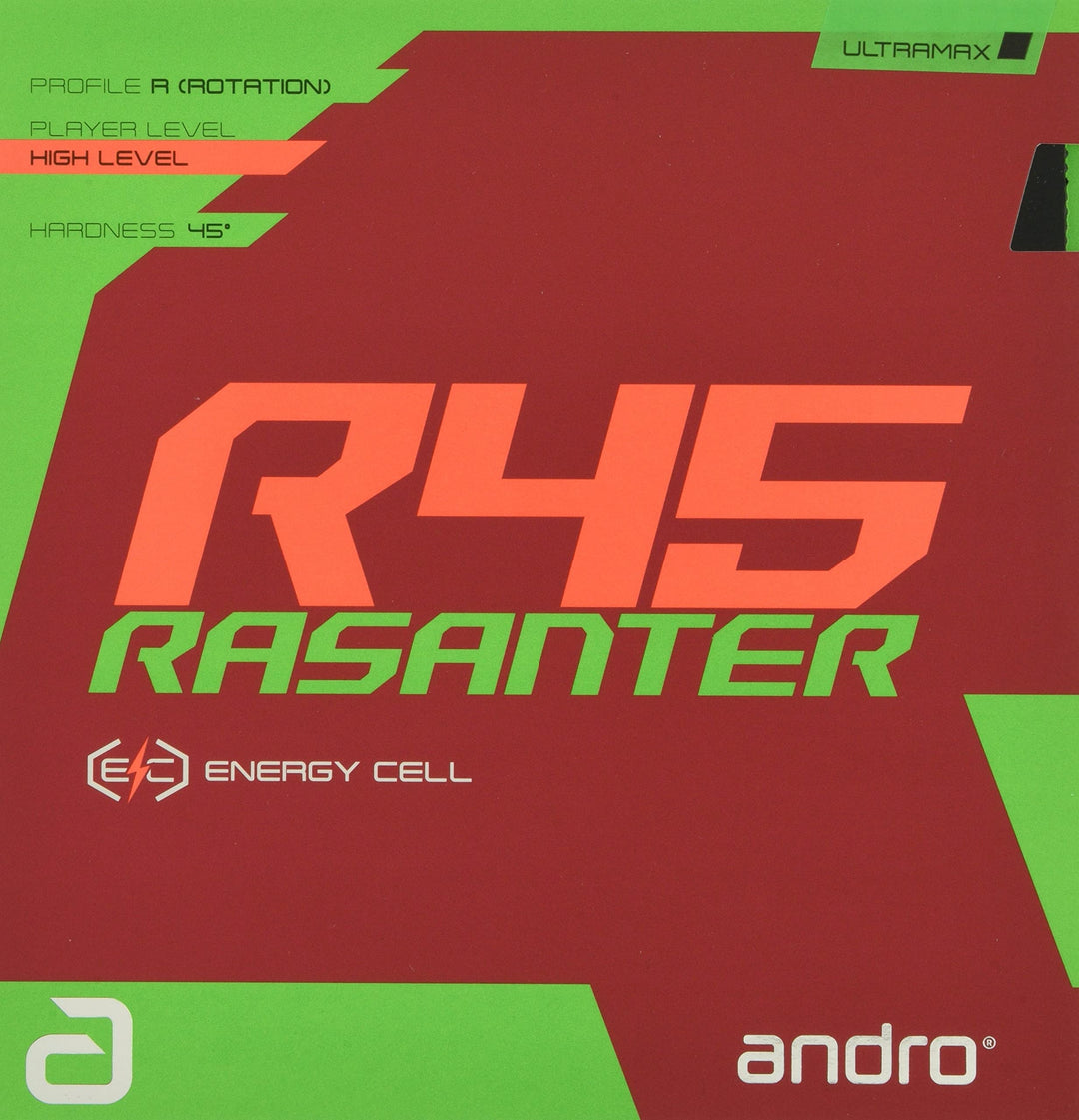 ANDRO Belag Rasanter R 45 Schwarz 1,7 mm, Schwarz 1,7 mm