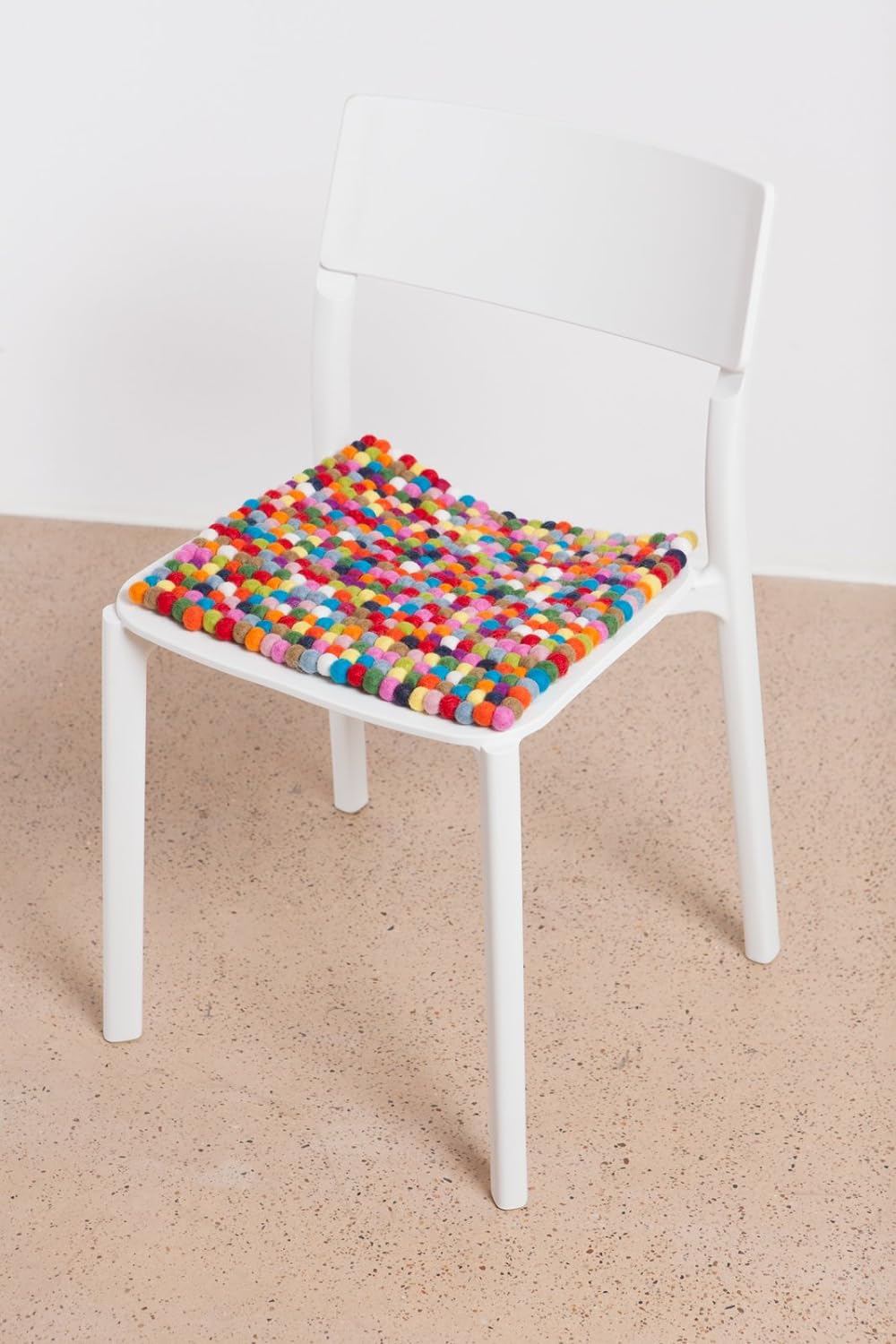 myfelt Filzkugel Sitzauflage Stuhlauflage - Lotte - 36x36 cm, bunt, Bunt