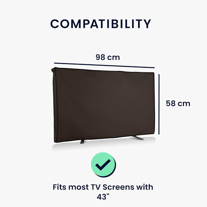 kwmobile 43" TV Outdoor TV Abdeckung - Fernseher Hülle Bildschirmschutz - Schutzhülle wetterfest - C