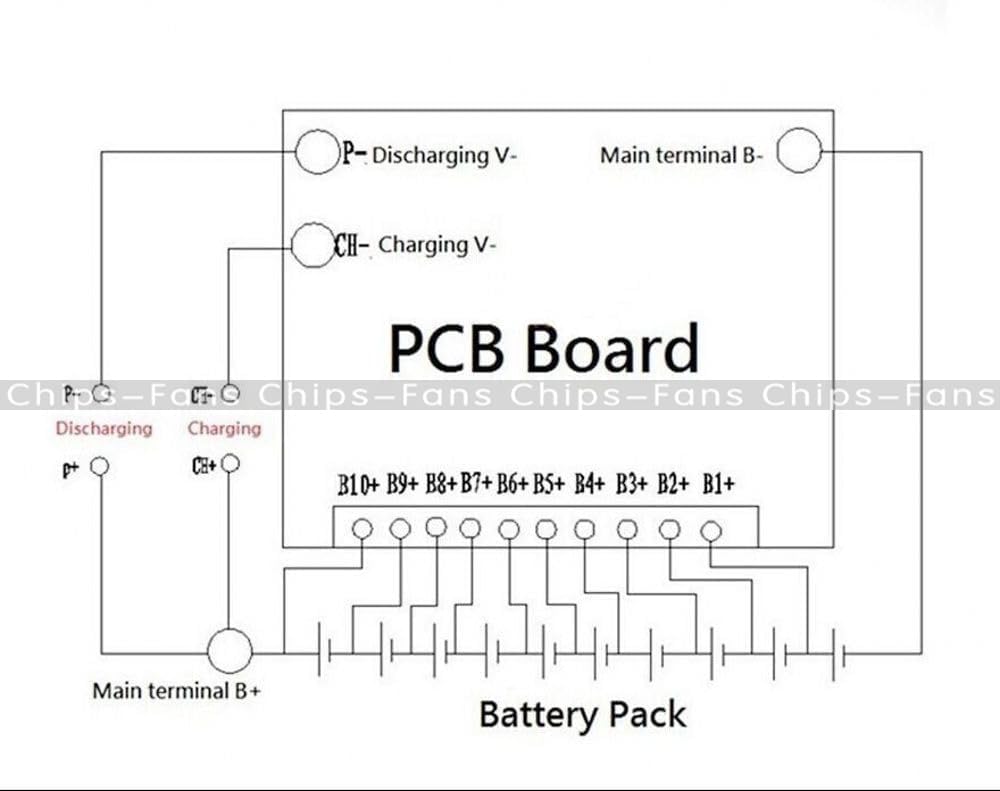 2 Stück 10S 40A Li-Ion Lithium Batterie PCB BMS 18650 Ladegerät Schutzplatine