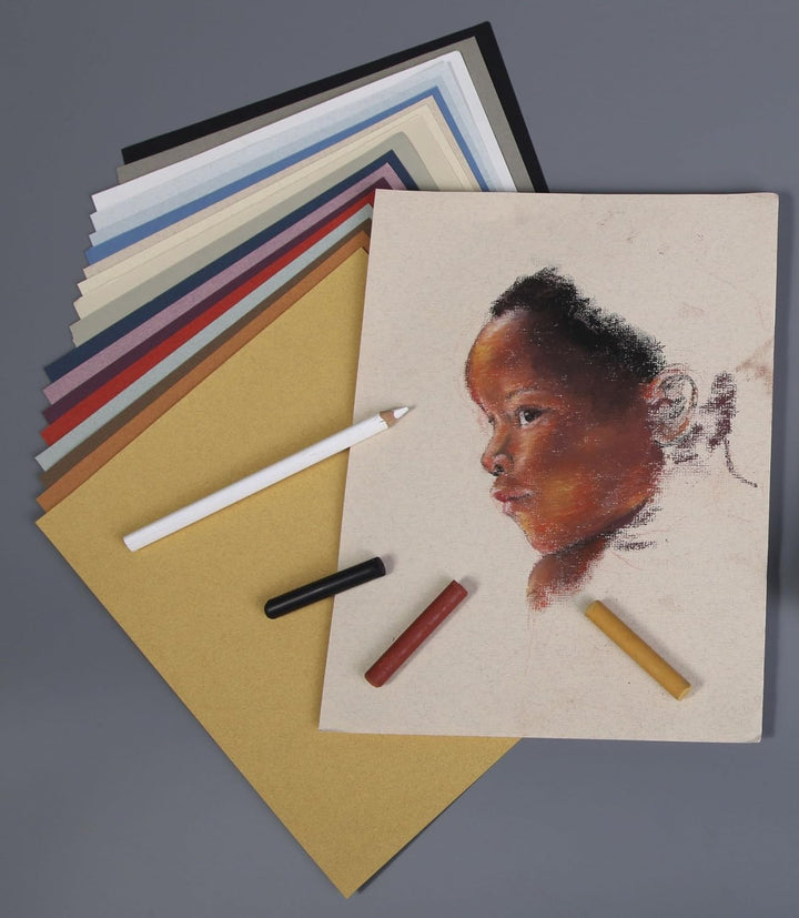 Clairefontaine 93507C Packung (mit 25 Blätter, 130 g, Ingres Pastell Papier, gekörnt, 50 x 65 cm, id
