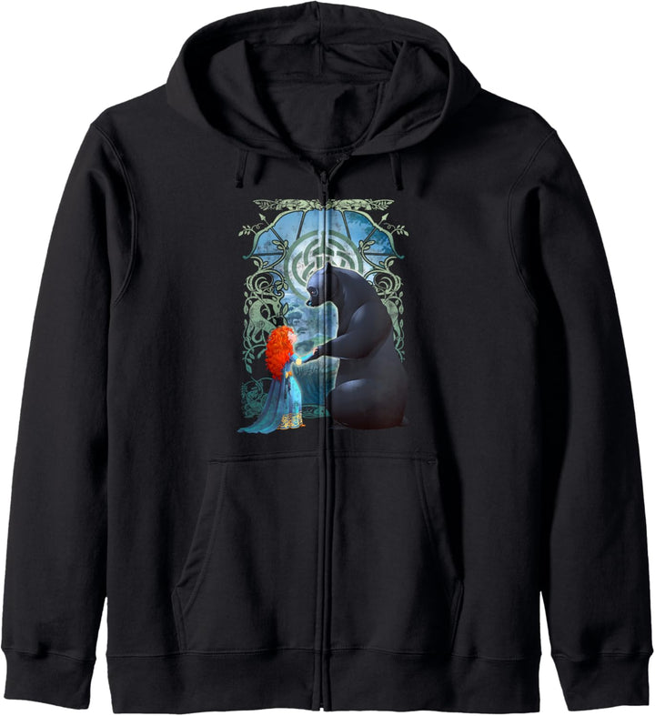 Disney Pixar Brave Merida And Bear Profile Portrait Kapuzenjacke