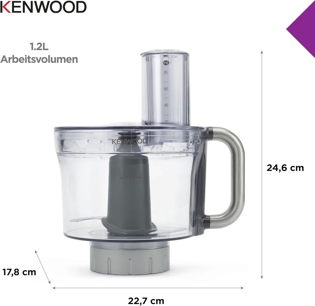 Kenwood KAH647PL Multi-Zerkleinerer (grob und fein, schneiden, raspeln, reiben, Küchenmaschinen-Zube