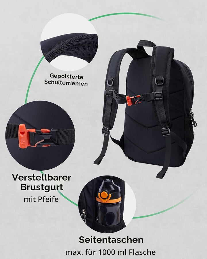 WATERFLY Rucksack Klein Wanderrucksack 12L: Leicht Tagesrucksack Mini Sport Backpack Outdoor Daypack