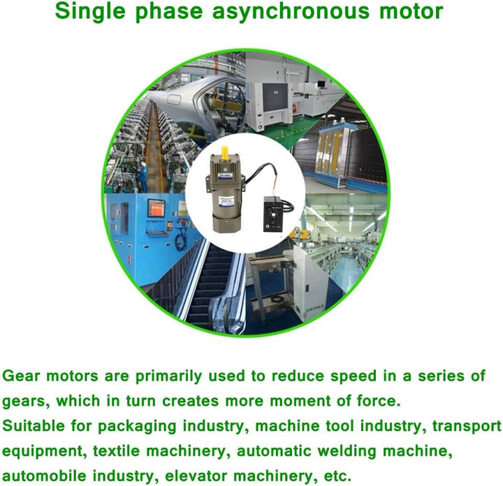 Wechselstrom-Getriebemotor, einphasiger 220V-Asynchronmotor M590-502 Getriebe 90~1650rpm Motor Einst