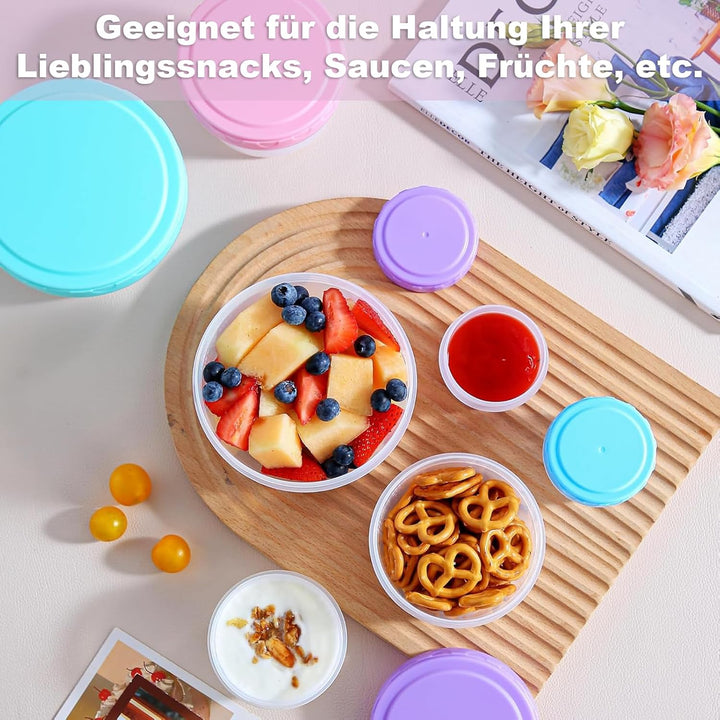 16 Stück Gefrierdosen 4 Grössen mit Deckel, Auslaufsichere Vorratsdosen mit Skalenmarkierung, BPA-fr