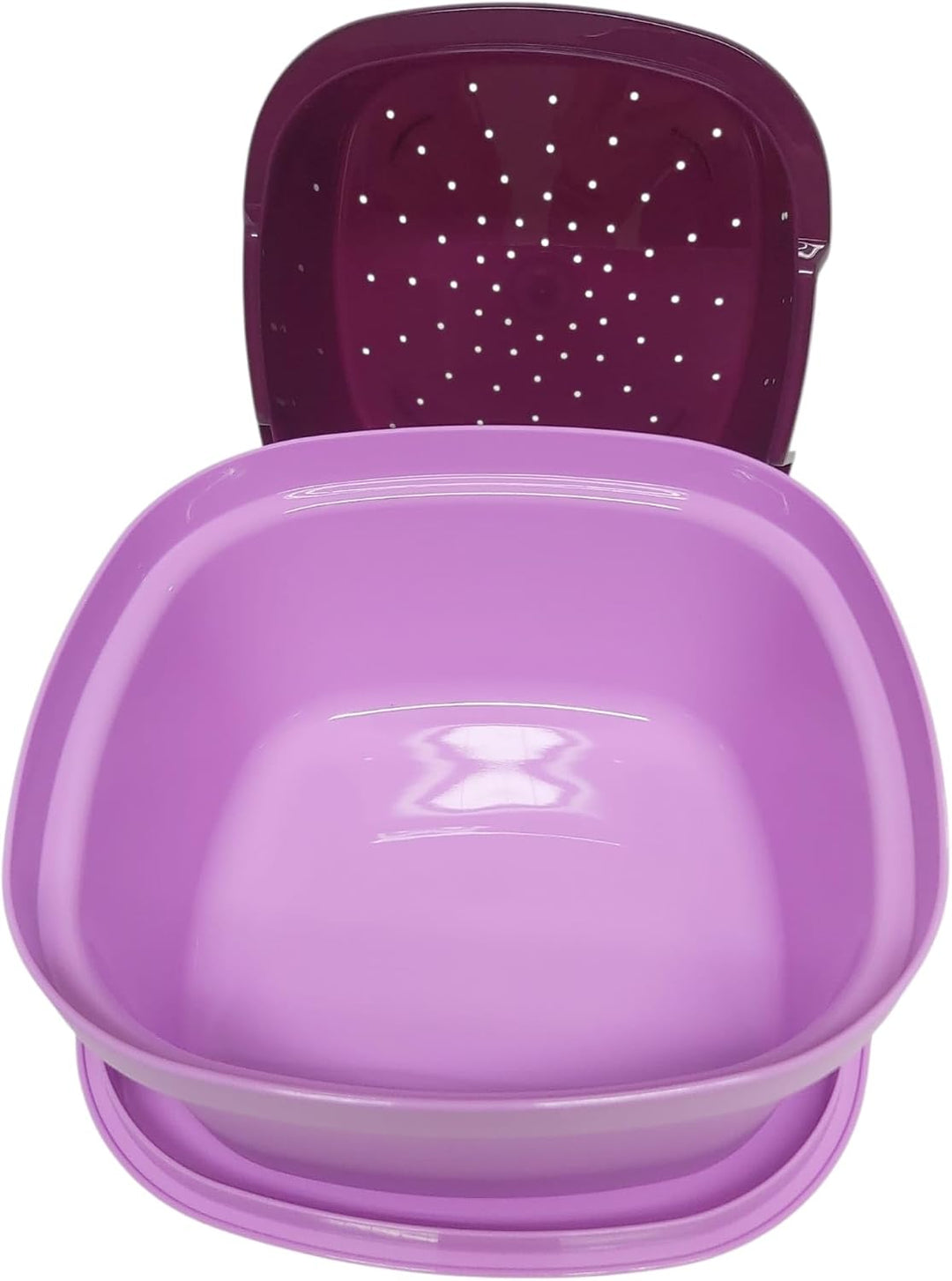 Tupperware kleiner Super Servierstar Siebservierer Thermo-Duo Küchenhelfer mit Sieb in grün weiss Kü