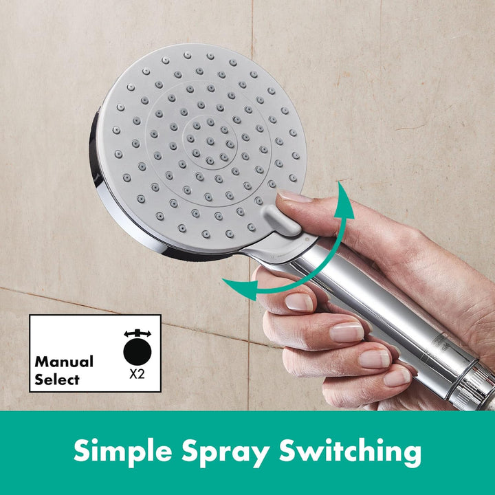 hansgrohe Duschset Vernis Blend, Duschkopf mit Duschschlauch und Duschstange 0,65m, Handbrause mit 2