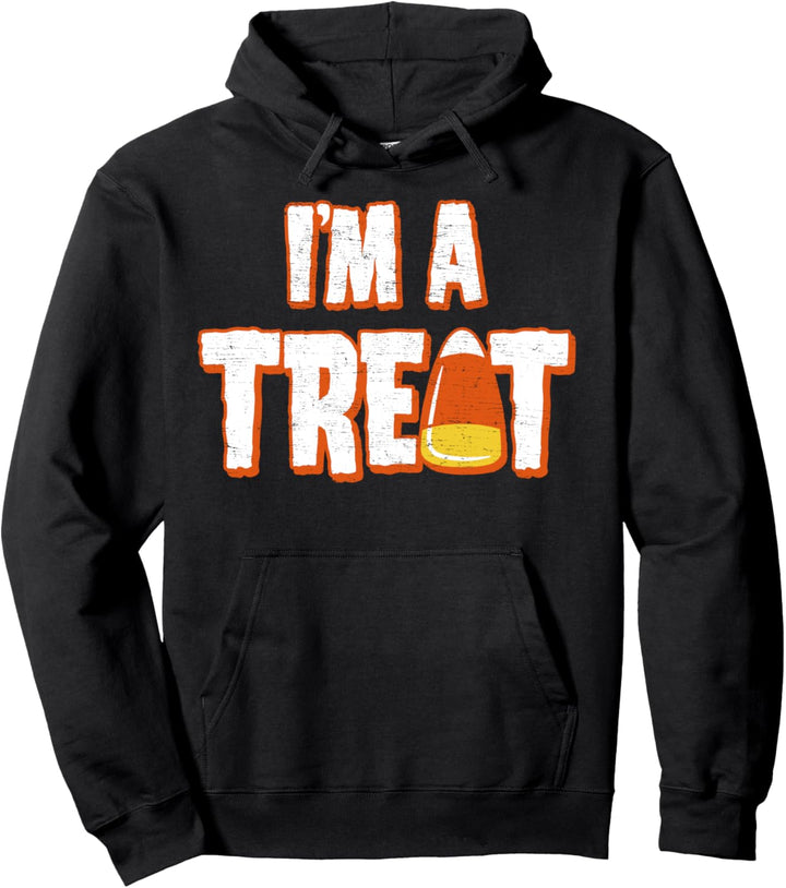 Candy Corn I'm A Treat Halloween Humor Pullover Hoodie