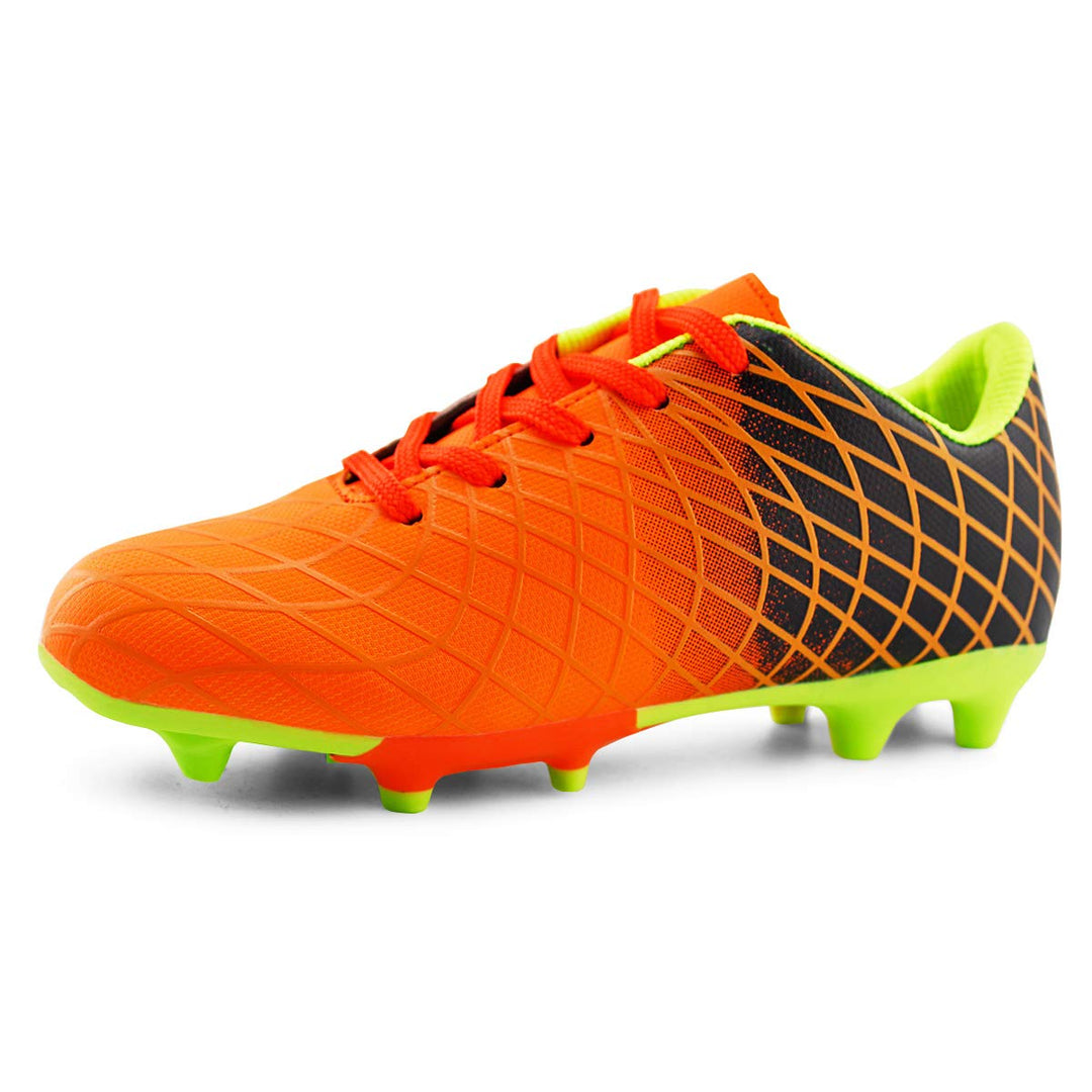 JABASIC Kinder Soccer Boots Jungen Mädchen Sportlich Draussen Fussballschuh 36 EU Orange 1, 36 EU Or