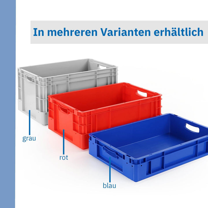 Eurobehälter 600x400mm / 60x40cm | Verschiedene Höhen und Farben/Stapelbehälter | Stapelbox | Transp