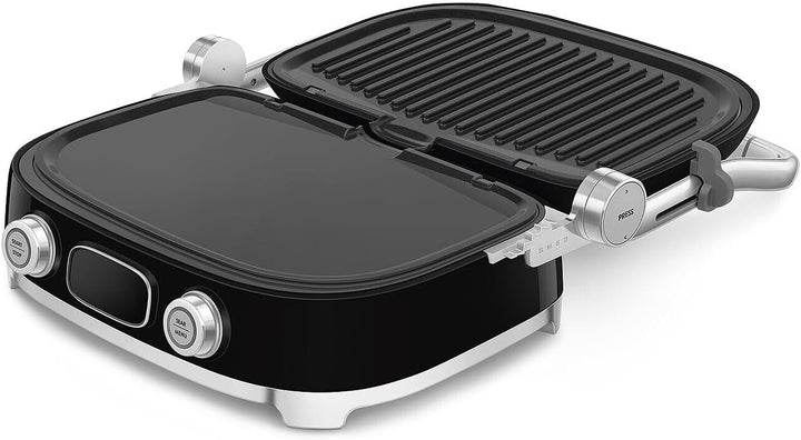 Smeg, MGF01BLEU, Elektrischer 3-in-1-Multifunktionsgrill, Schwarz, Schwarz