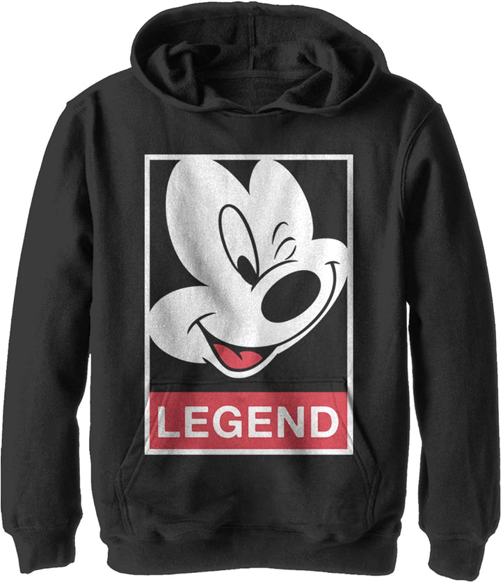 Disney Jungen Klassisch Mickey Legend Hoodie, Schwarz, L