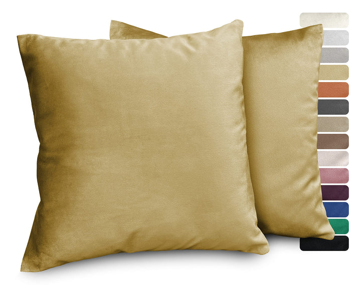 BEAUTEX Lea Samt Kissenhüllen 2er Set, Premium Kissenbezug, Sofa- und Dekokissen, Grösse und Farbe w