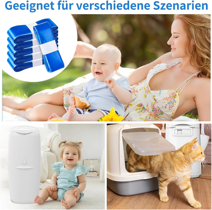 12 Stück Windeleimer Nachfüllkassetten,Nachfüllbeutel, Geruchsdichte Eingedickte, Hervorragende Abdi