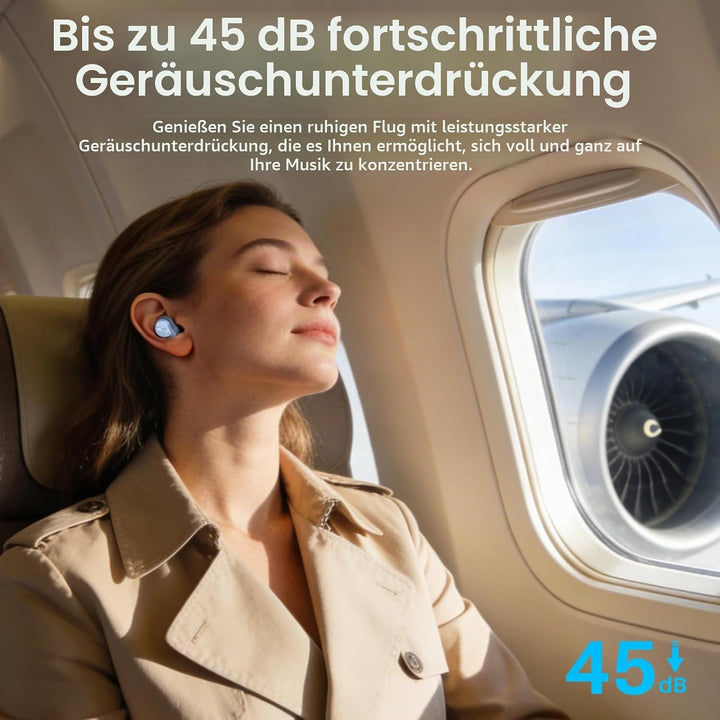 TOZO NC9 In Ear Kopfhörer Kabellos Bluetooth 5.3 mit Hybrid Active Noise Cancelling, 6 Mikrofone für