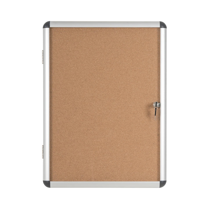 Bi-Office Schaukasten Vitrine"Enclore", Kork, geeignet für 4 x DIN A4, silberner Aluminiumrahmen, ab