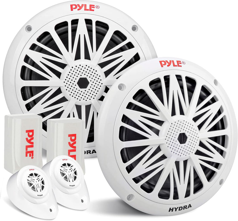 Pyle PLMR6KW Marine-Lautsprechersystem, wetterfest, Dual 2-Wege 16,5 cm (6,5 Zoll) Stereo-Sound-Laut