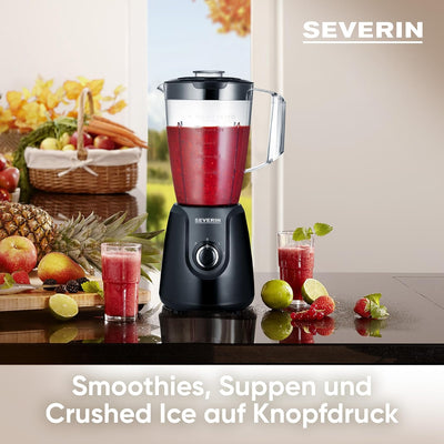 SEVERIN Standmixer mit 1,5 L Mixbehälter aus Tritan, Mixer mit 2 Stufen und Pulse-Funktion, leistung