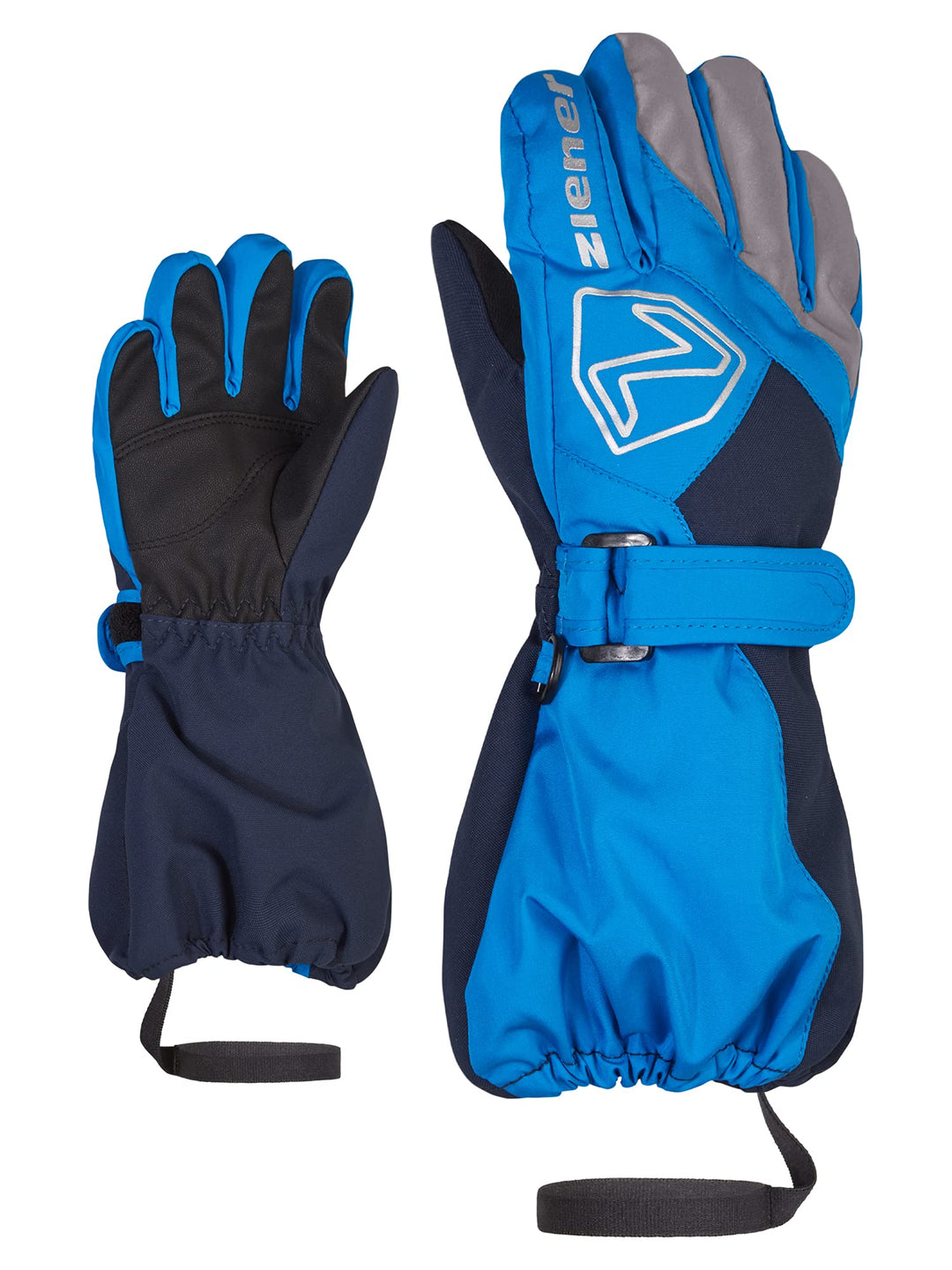 Ziener Unisex Baby Lauro Ski-Handschuhe/Winter | wasserdicht, Lange Stulpe, reflektierend 92cm persi